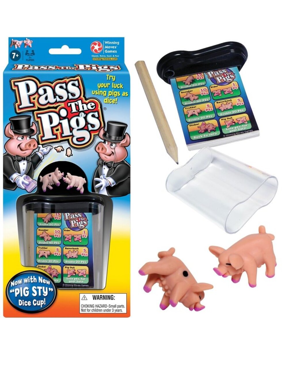 Pass The Pigs Travel Game With Pig Sty Dice Cup Complete *Open Box* - Picture 2 of 16